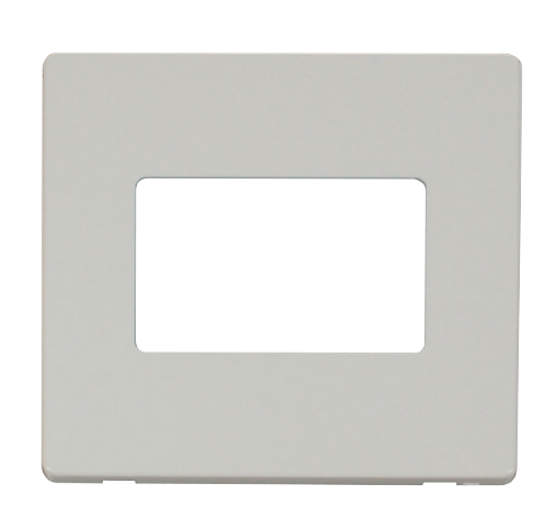 Scolmore SCP403PW - 1 Gang Triple Aperture Cover Plate - White Definity Scolmore - Sparks Warehouse