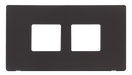 Scolmore SCP404BK - 2 Gang (2 x 2) Aperture Cover Plate - Black Definity Scolmore - Sparks Warehouse