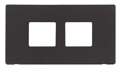 Scolmore SCP404BK - 2 Gang (2 x 2) Aperture Cover Plate - Black Definity Scolmore - Sparks Warehouse