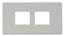 Scolmore SCP404PW - 2 Gang (2 x 2) Aperture Cover Plate - White Definity Scolmore - Sparks Warehouse