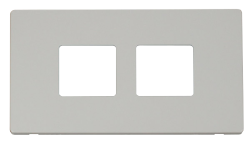 Scolmore SCP404PW - 2 Gang (2 x 2) Aperture Cover Plate - White Definity Scolmore - Sparks Warehouse