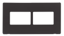 Scolmore SCP406BK - 2 Gang (2 x 3) Aperture Cover Plate - Black Definity Scolmore - Sparks Warehouse