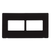 Scolmore SCP406MB - 2 Gang (2 x 3) Aperture Cover Plate - Matt Black Definity Scolmore - Sparks Warehouse