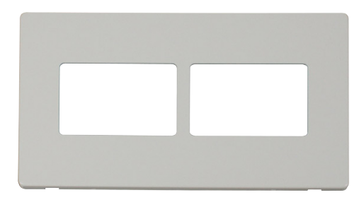 Scolmore SCP406PW - 2 Gang (2 x 3) Aperture Cover Plate - White Definity Scolmore - Sparks Warehouse
