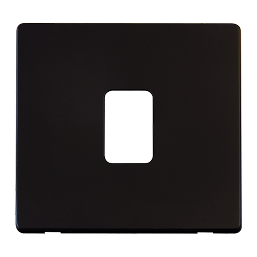 Scolmore SCP422MB - 20A DP Switch Cover Plate - Matt Black Definity Scolmore - Sparks Warehouse