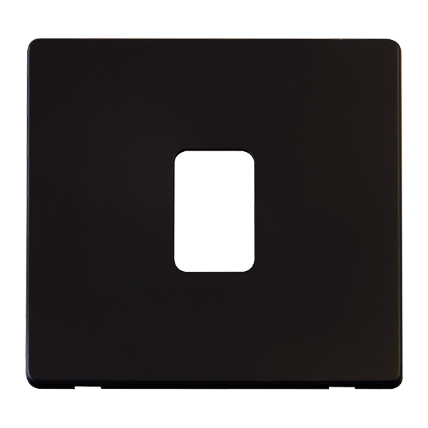 Scolmore SCP422MB - 20A DP Switch Cover Plate - Matt Black Definity Scolmore - Sparks Warehouse