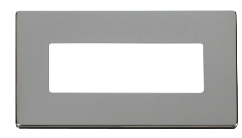 Scolmore SCP426CH - 2 Gang (6 In-Line) Aperture Cover Plate - Chrome Definity Scolmore - Sparks Warehouse