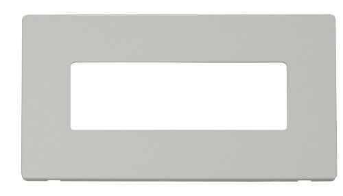 Scolmore SCP426PW - 2 Gang (6 In-Line) Aperture Cover Plate - White Definity Scolmore - Sparks Warehouse