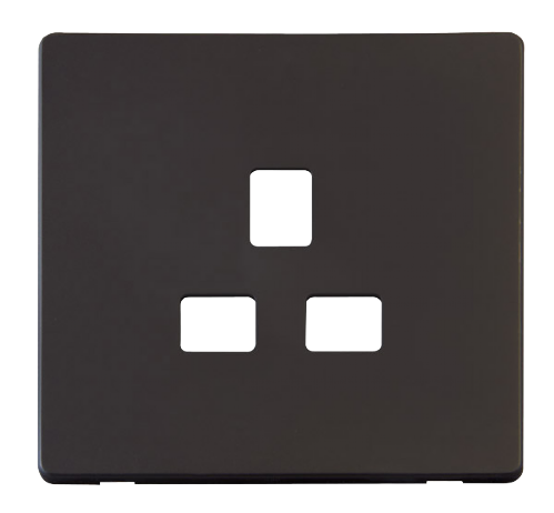 Scolmore SCP430BK - 1 Gang 13A Socket Cover Plate - Black Definity Scolmore - Sparks Warehouse