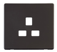 Scolmore SCP430BK - 1 Gang 13A Socket Cover Plate - Black Definity Scolmore - Sparks Warehouse