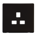 Scolmore SCP430MB - 1 Gang 13A Socket Cover Plate - Matt Black Definity Scolmore - Sparks Warehouse