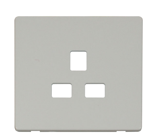 Scolmore SCP430PW - 1 Gang 13A Socket Cover Plate - White Definity Scolmore - Sparks Warehouse