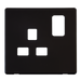 Scolmore SCP435MB - 1 Gang 13A Switched Socket Cover Plate - Matt Black Definity Scolmore - Sparks Warehouse