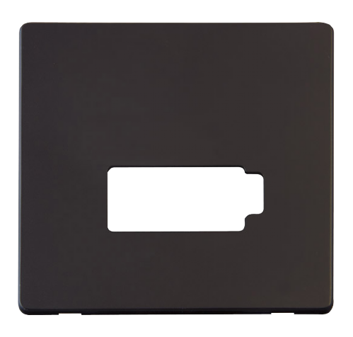 Scolmore SCP450BK - Connection Unit (Lockable) Cover Plate - Black Definity Scolmore - Sparks Warehouse