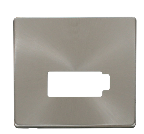 Scolmore SCP450BS - Connection Unit (Lockable) Cover Plate - Brushed Stainless Definity Scolmore - Sparks Warehouse