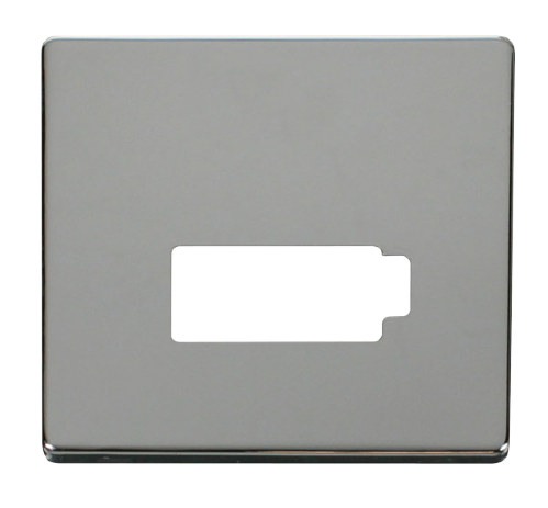Scolmore SCP450CH - Connection Unit (Lockable) Cover Plate - Chrome Definity Scolmore - Sparks Warehouse