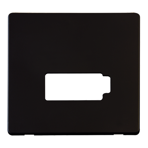 Scolmore SCP450MB - Connection Unit (Lockable) Cover Plate - Matt Black Definity Scolmore - Sparks Warehouse