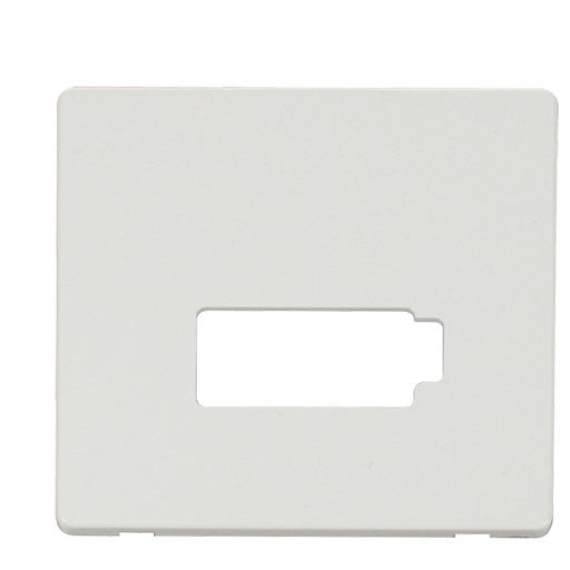 Scolmore SCP450MW - Connection Unit (Lockable) Cover Plate - Metal White Definity Scolmore - Sparks Warehouse