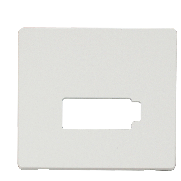 Scolmore SCP450MW - Connection Unit (Lockable) Cover Plate - Metal White Definity Scolmore - Sparks Warehouse