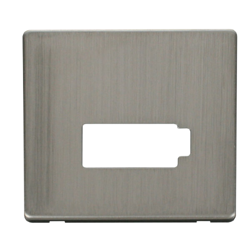 Scolmore SCP450SS - Connection Unit (Lockable) Cover Plate - Stainless Steel Definity Scolmore - Sparks Warehouse