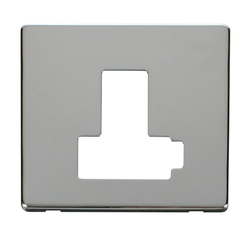 Scolmore SCP451CH - Switched Connection Unit (Lockable) Cover Plate - Chrome Definity Scolmore - Sparks Warehouse
