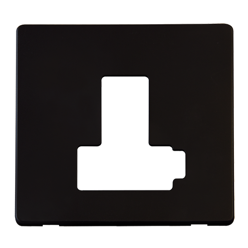 Scolmore SCP451MB - Switched Connection Unit (Lockable) Cover Plate - Matt Black Definity Scolmore - Sparks Warehouse