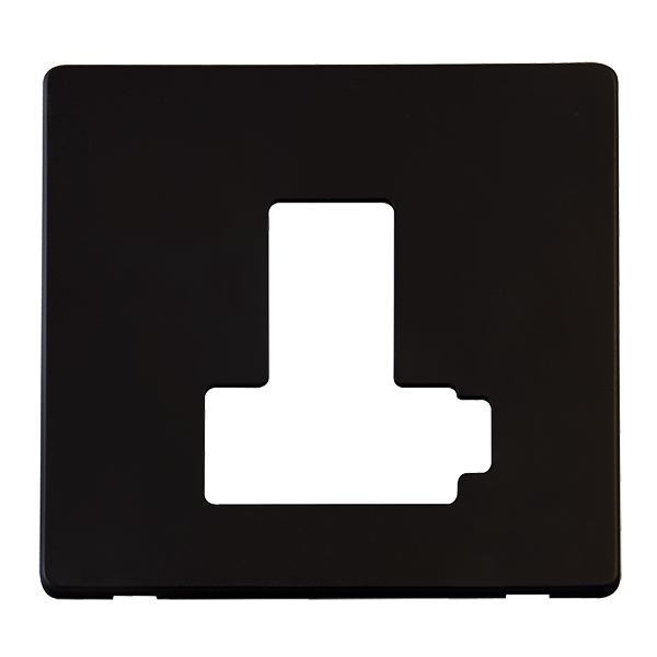 Scolmore SCP451MB - Switched Connection Unit (Lockable) Cover Plate - Matt Black Definity Scolmore - Sparks Warehouse