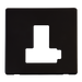 Scolmore SCP451MB - Switched Connection Unit (Lockable) Cover Plate - Matt Black Definity Scolmore - Sparks Warehouse