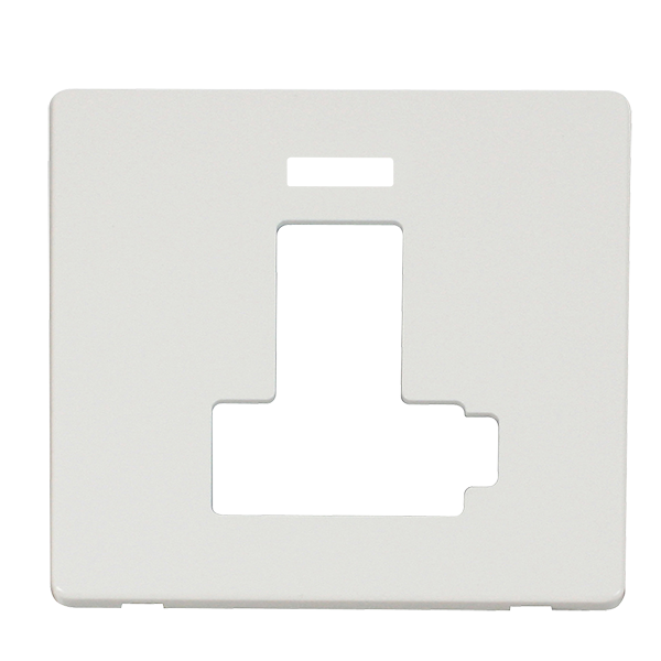 Scolmore SCP451MW - Switched Connection Unit (Lockable) Cover Plate - Metal White Definity Scolmore - Sparks Warehouse