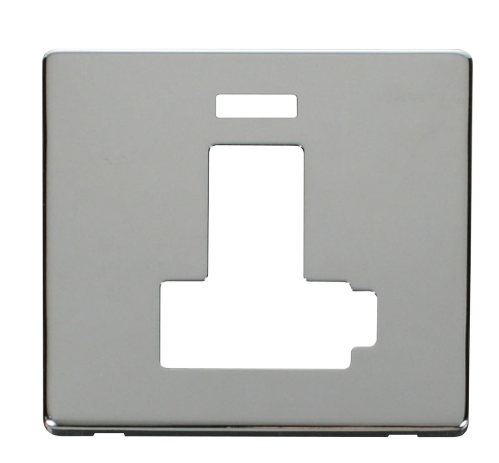 Scolmore SCP452CH - Switched Connection Unit With Neon (Lockable) Cover Plate - Chrome Definity Scolmore - Sparks Warehouse