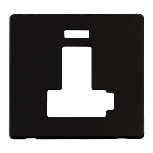 Scolmore SCP452MB - Switched Conn. Unit With Neon (Lockable) Cover Plate - Matt Black Definity Scolmore - Sparks Warehouse