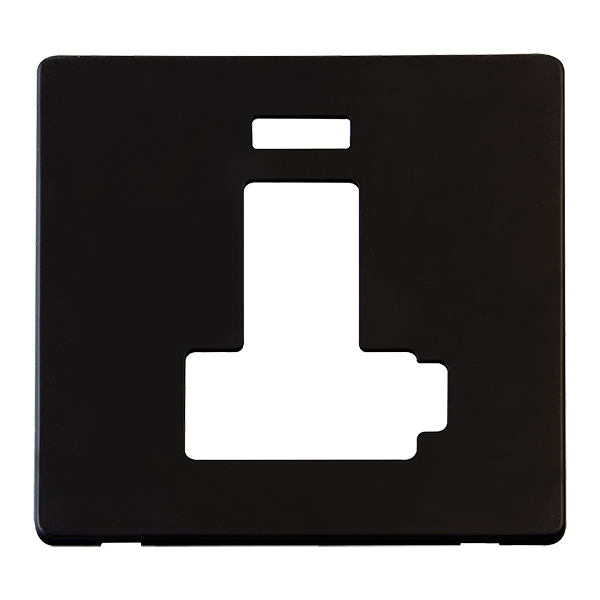 Scolmore SCP452MB - Switched Conn. Unit With Neon (Lockable) Cover Plate - Matt Black Definity Scolmore - Sparks Warehouse