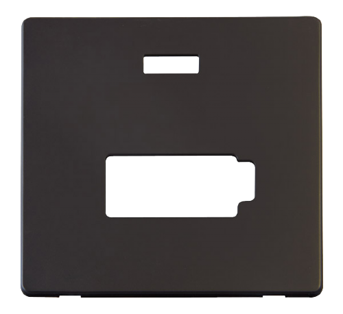 Scolmore SCP453BK - Connection Unit With Neon (Lockable) Cover Plate - Black Definity Scolmore - Sparks Warehouse