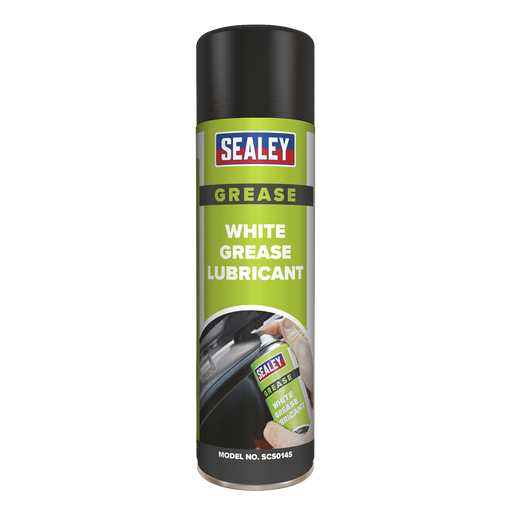 Sealey - SCS014 White Grease Lubricant 500ml Pack of 6 Consumables Sealey - Sparks Warehouse