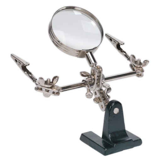 Sealey - SD150 Mini Robot Soldering Stand with Magnifier Hand Tools Sealey - Sparks Warehouse