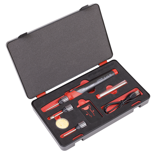 Sealey SDL11 - Lithium-ion Rechargeable Soldering Iron Kit 30W Hand Tools Sealey - Sparks Warehouse