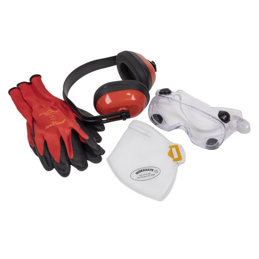 Sealey - SEP4 Flexi Grip Gloves, FFP2 Mask, Goggles & Ear Defenders Safety Products Sealey - Sparks Warehouse