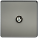 Knightsbridge SF0150BN Screwless 1G SAT TV Outlet (NON-ISOLATED) - Black Nickel KB Knightsbridge - Sparks Warehouse