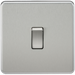 Knightsbridge SF1200BC Screwless 10A 1G INTERMEDIATE Switch - Brushed Chrome KB Knightsbridge - Sparks Warehouse