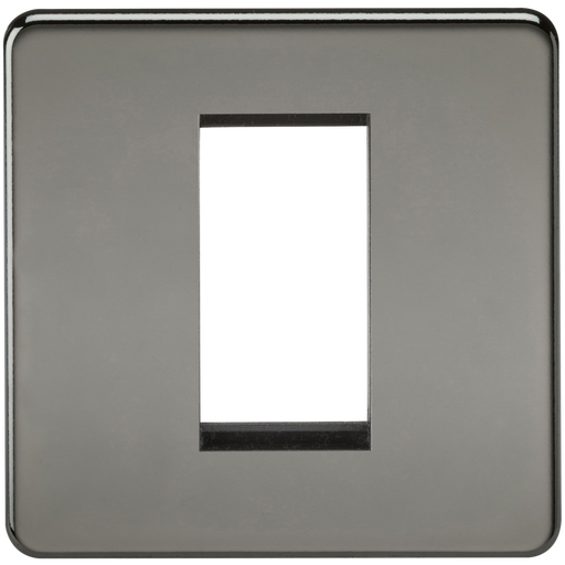 Knightsbridge SF1GBN 1G Modular Face Plate - Black Nickel Faceplate Knightsbridge - Sparks Warehouse