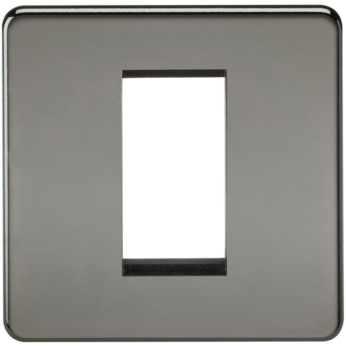 Knightsbridge SF1GBN 1G Modular Face Plate - Black Nickel Faceplate Knightsbridge - Sparks Warehouse