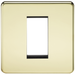 Knightsbridge SF1GPB 1G Modular Face Plate - Polished Brass Faceplate Knightsbridge - Sparks Warehouse