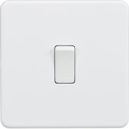 Knightsbridge SF1200MW Screwless 10AX 1G intermediate switch - Matt white Knightsbridge Screwless Flat Plate Matt White Knightsbridge - Sparks Warehouse