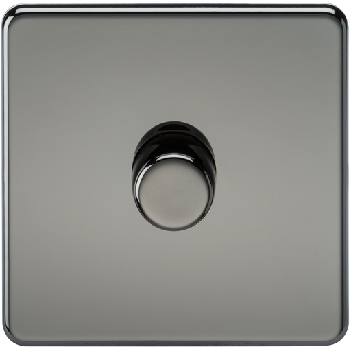 Knightsbridge SF2181BN Screwless 1G 2 Way Dimmer Switch - Black Nickel Light Switches Knightsbridge - Sparks Warehouse