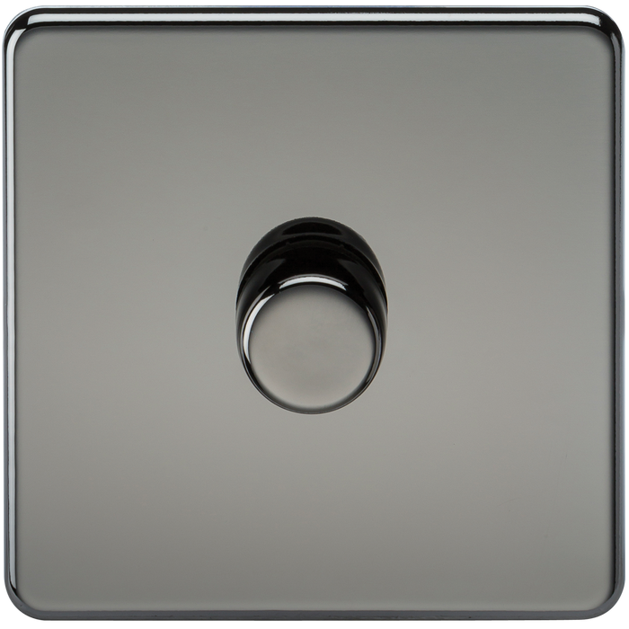 Knightsbridge SF2181BN Screwless 1G 2 Way Dimmer Switch - Black Nickel Light Switches Knightsbridge - Sparks Warehouse