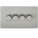 Knightsbridge SF2184BC Screwless 4G 2 WAY LED Dimmer Switch - Brushed Chrome Dimmer Switch Knightsbridge - Sparks Warehouse