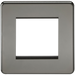 Knightsbridge SF2GBN Screwless 2G Modular Face Plate - Black Nickel Faceplate Knightsbridge - Sparks Warehouse