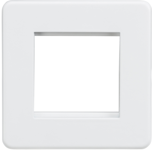 Knightsbridge SF2GMW Screwless 2G Modular Face Plate - Matt White Knightsbridge Screwless Flat Plate Matt White Knightsbridge - Sparks Warehouse