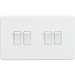 Knightsbridge SF4100MW Screwless 10A 4G 2 WAY Switch - Matt White Knightsbridge Screwless Flat Plate Matt White Knightsbridge - Sparks Warehouse