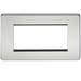 Knightsbridge SF4GPC 4G Modular Face Plate - Polished Chrome Faceplate Knightsbridge - Sparks Warehouse
